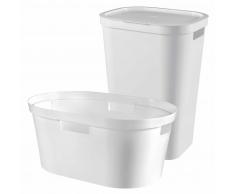 Curver Cesto de ropa sucia y colada Infinity blanco 100L 240729