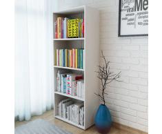 vidaXL Estantería de madera prensada 60x31x155 cm blanca