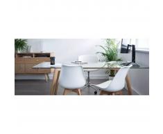 miliboo Lámpara de mesa diseño acero blanco
