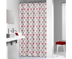Sealskin cortina de ducha 180 cm modelo Amor 235241359 (Roja)