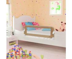 vidaXL Barandilla de seguridad cama de niño poliéster taupe 102x42 cm