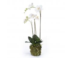 Emerald Orquídea mariposa artificial 70 cm blanca