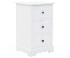 vidaXL Mesita de noche MDF y madera de pino 35x32x59 cm