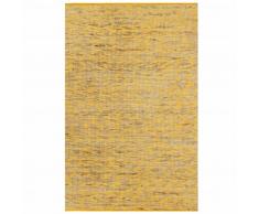 vidaXL Alfombra hecha a mano de yute amarilla y natural 160x230 cm