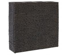 vidaXL Jardinera con 4 macetas jacinto de agua negro
