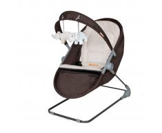 Baninni Cuna mecedora de bebé 2 en 1 Nina Zeno marrón beige BNBO001-BR