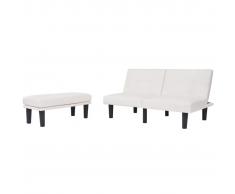vidaXL Sofá cama modular ajustable PVC blanco