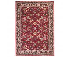 vidaXL Alfombra oriental de estampado persa 180x280 cm rojo/beige