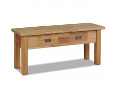 vidaXL Banco de recibidor de madera de teca maciza 90x30x40 cm