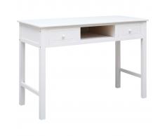 vidaXL Escritorio de madera blanco 110x45x76 cm