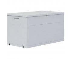 vidaXL Caja de almacenamiento de jardín 420 L gris claro