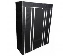 Perel Armario plegable 135x45x170 cm negro MP68