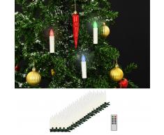 vidaXL Velas LED sin cable de Navidad mando distancia 100 uds RGB