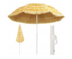 vidaXL Sombrilla de playa estilo Hawai natural 300 cm