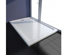 vidaXL Plato de ducha rectangular ABS blanco 80x120 cm