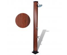 vidaXL Ducha solar con acabado de madera sintética 1,96 m