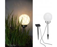 HI Lámpara de bola solar LED de jardín giratoria 15 cm