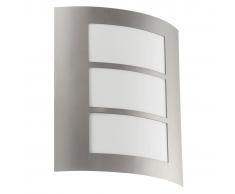 EGLO Lámpara de pared exterior City 60 W plateado 88139