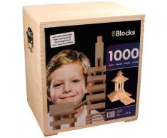 BBlocks Tablones de construcción 1000 piezas madera marrón BBLO890202