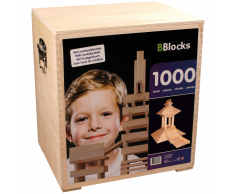 BBlocks Tablones de construcción 1000 piezas madera marrón BBLO890202