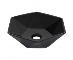 vidaXL Lavabo 41x36,5x12 cm cerámica negro