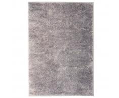 vidaXL Alfombra shaggy peluda 80x150 cm gris
