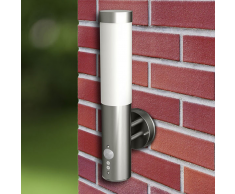 vidaXL 2 Apliques de exterior con detector movimiento, 11 x 35cm