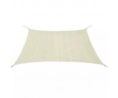 vidaXL Toldo de vela cuadrado HDPE 2x2 m crema