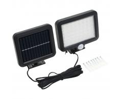 vidaXL Lámpara solar con sensor de movimiento luz LED blanco