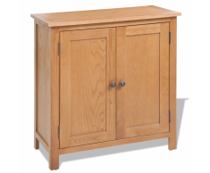 vidaXL Cómoda de madera roble maciza 70x35x75 cm marrón
