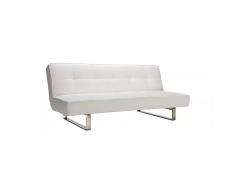 miliboo Sofá convertible de diseño blanco