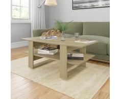 vidaXL Mesa de centro de aglomerado color roble Sonoma 110x55x42 cm