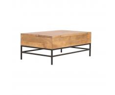 miliboo Mesa de centro elevable industrial mango y metal 110cm YPSTER