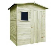 vidaXL Caseta cabaña de jardín madera de pino impregnada FSC 1,5x2 m