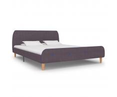 vidaXL Estructura de cama de tela gris topo 180x200 cm