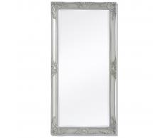 vidaXL Espejo de pared estilo barroco 120x60 cm plateado