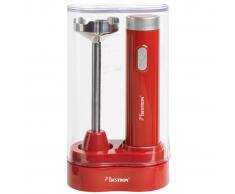 Bestron Batidora de mano roja AHB400R con caja de plástico, 400 W
