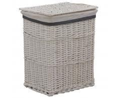vidaXL Cesta para la ropa sucia apilable sauce blanco