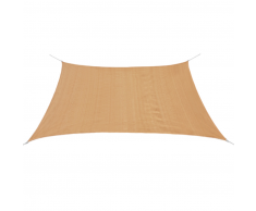 vidaXL Toldo de vela cuadrado 3,6x3,6 m HDPE beige