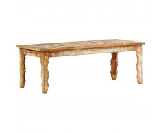 vidaXL Mesa de centro de madera maciza reciclada 110x50x40 cm