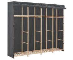 vidaXL Armario de tela gris 200x40x170 cm