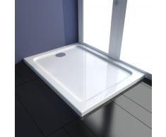 vidaXL Plato de ducha rectangular ABS 80x100 cm