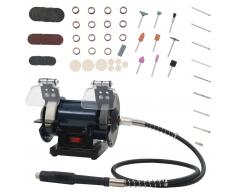 vidaXL Set de amoladora de banco 101 piezas 50 W 75 mm