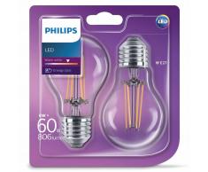 Philips Bombillas LED 2 unidades Classic 6 W 806 lúmenes 929001237271