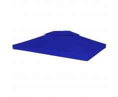 vidaXL Toldo de cenador 2 niveles 310 g/m² 4x3 m azul