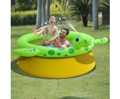 Jilong Piscina inflable rociadora en forma de tortuga 175x62 cm 1270 L