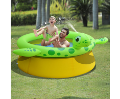 Jilong Piscina inflable rociadora en forma de tortuga 175x62 cm 1270 L