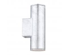 EGLO Lámpara de pared exterior Riga 4 3 W 20 cm plateada 30911