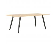 vidaXL Mesa de centro color roble y negro 120x60x46 cm