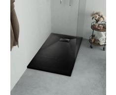 vidaXL Plato de ducha SMC negro 100x80 cm